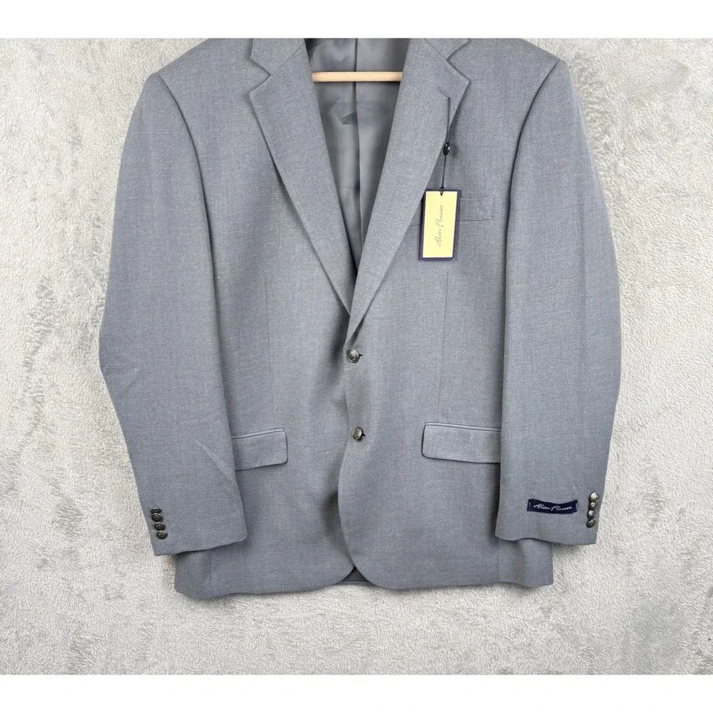 Alan Flusser Blazer Mens 44R Gray Suit Jacket‎ Business Formal Sport Coat NWT